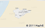 Classic Style 3D Map of Jerusalem, single color outside