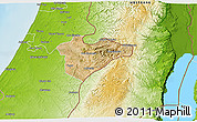 Satellite 3D Map of Jerusalem, physical outside