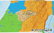 Satellite 3D Map of Jerusalem, political outside