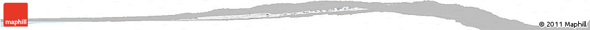 Gray Horizon Map of Jerusalem, single color outside