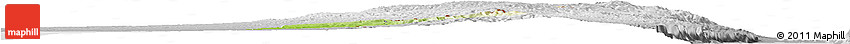 Physical Horizon Map of Jerusalem, lighten, desaturated