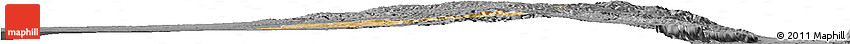 Satellite Horizon Map of Jerusalem, darken, desaturated