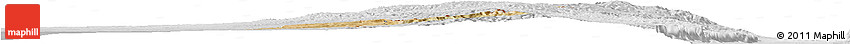 Satellite Horizon Map of Jerusalem, lighten, desaturated