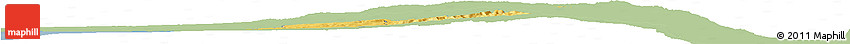 Savanna Style Horizon Map of Jerusalem, single color outside