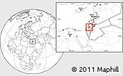 Blank Location Map of Jerusalem, highlighted country