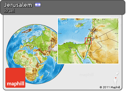 Physical Location Map of Jerusalem
