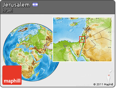 Physical Location Map of Jerusalem