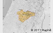 Satellite Map of Jerusalem, lighten, desaturated