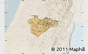 Satellite Map of Jerusalem, lighten