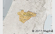 Satellite Map of Jerusalem, lighten, semi-desaturated