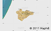 Satellite Map of Jerusalem, single color outside