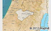 Shaded Relief Map of Jerusalem, satellite outside