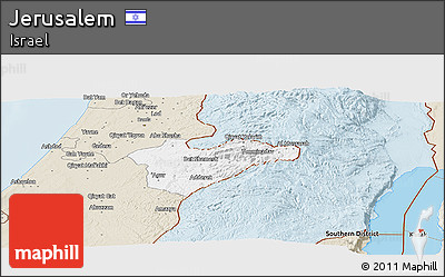 Classic Style Panoramic Map of Jerusalem