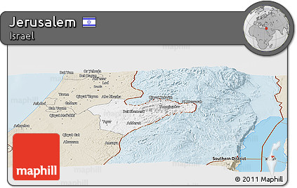 Classic Style Panoramic Map of Jerusalem