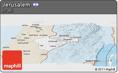 Classic Style Panoramic Map of Jerusalem