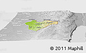 Physical Panoramic Map of Jerusalem, lighten, desaturated