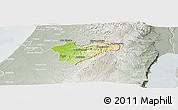 Physical Panoramic Map of Jerusalem, lighten, semi-desaturated