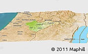 Physical Panoramic Map of Jerusalem, satellite outside