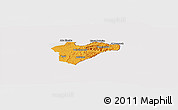 Political Panoramic Map of Jerusalem, cropped outside