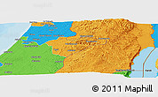 Political Panoramic Map of Jerusalem