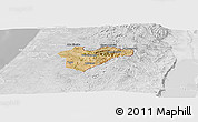 Satellite Panoramic Map of Jerusalem, lighten, desaturated