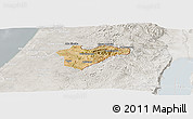 Satellite Panoramic Map of Jerusalem, lighten, semi-desaturated