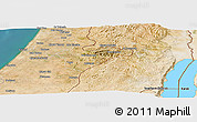 Satellite Panoramic Map of Jerusalem