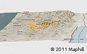 Satellite Panoramic Map of Jerusalem, semi-desaturated