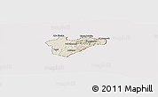 Shaded Relief Panoramic Map of Jerusalem, cropped outside