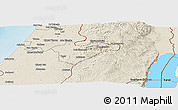 Shaded Relief Panoramic Map of Jerusalem