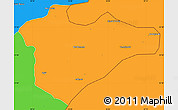 Political Simple Map of Jerusalem