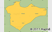 Savanna Style Simple Map of Jerusalem, cropped outside