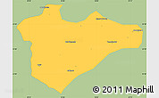 Savanna Style Simple Map of Jerusalem, single color outside