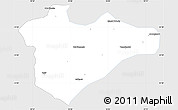 Silver Style Simple Map of Jerusalem, single color outside