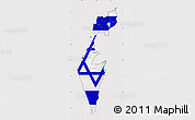 Flag Map of Israel, flag centered