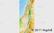 Satellite Map of Israel, physical outside