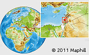 Physical Location Map of Northern, highlighted country