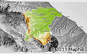 Physical 3D Map of Pescara, desaturated