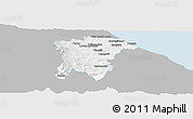 Gray Panoramic Map of Pescara, single color outside