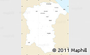 Classic Style Simple Map of Pescara, single color outside