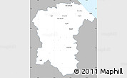 Gray Simple Map of Pescara, single color outside