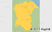 Savanna Style Simple Map of Pescara, single color outside