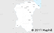 Silver Style Simple Map of Pescara, single color outside