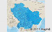 Political Shades 3D Map of Basilicata, shaded relief outside