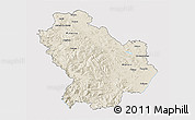 Shaded Relief 3D Map of Basilicata, cropped outside