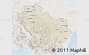 Shaded Relief 3D Map of Basilicata, lighten