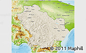 Shaded Relief 3D Map of Basilicata, physical outside