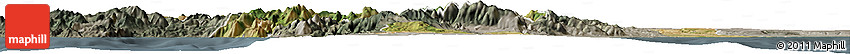 Satellite Horizon Map of Basilicata, semi-desaturated