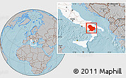 Gray Location Map of Basilicata, highlighted country, hill shading