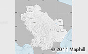 Gray Map of Basilicata, single color outside